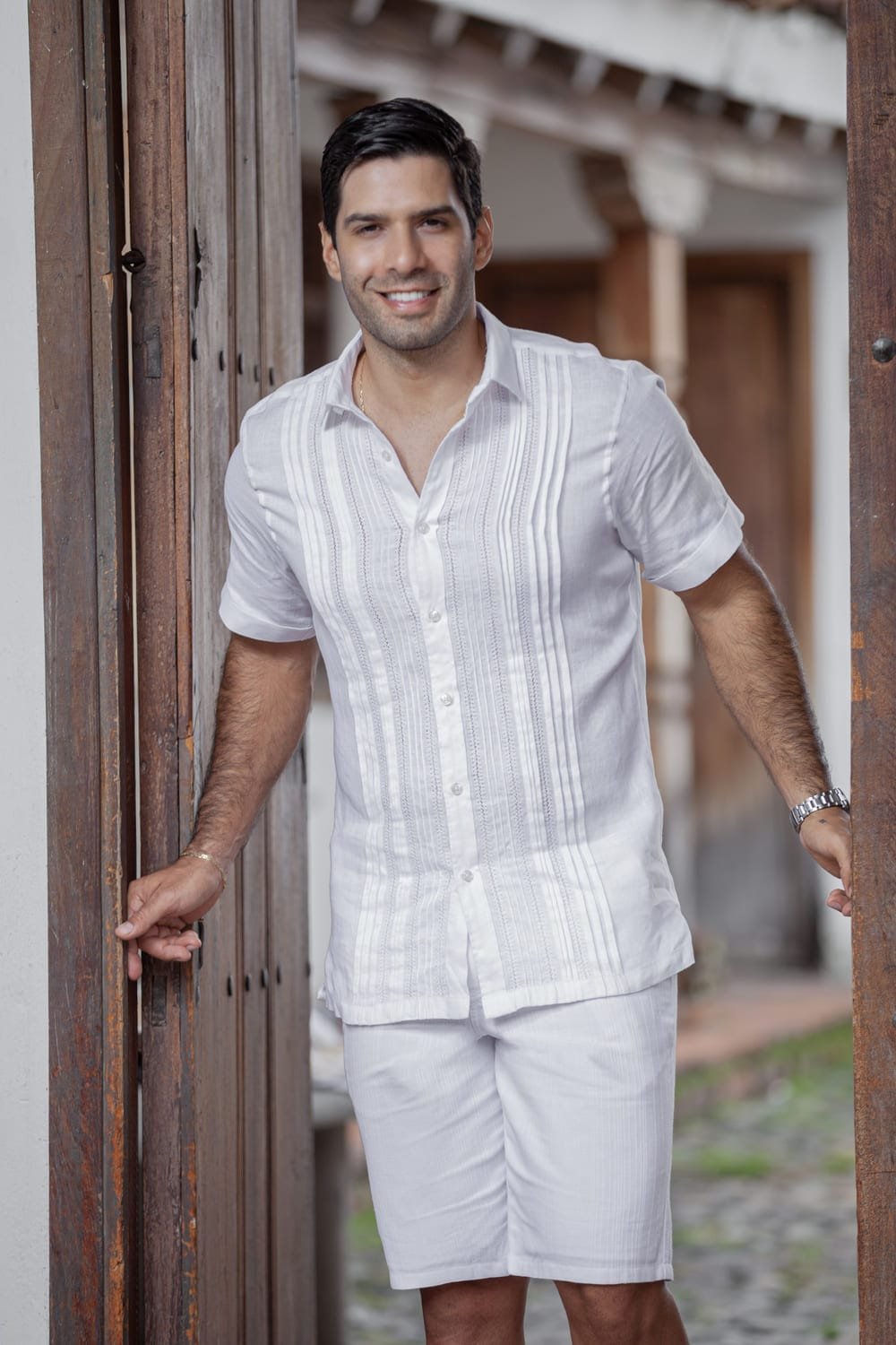 Guayabera 100 Lino Pureza del Valle 3 Guayabera 100 Lino Pureza del Valle - Imagen 3