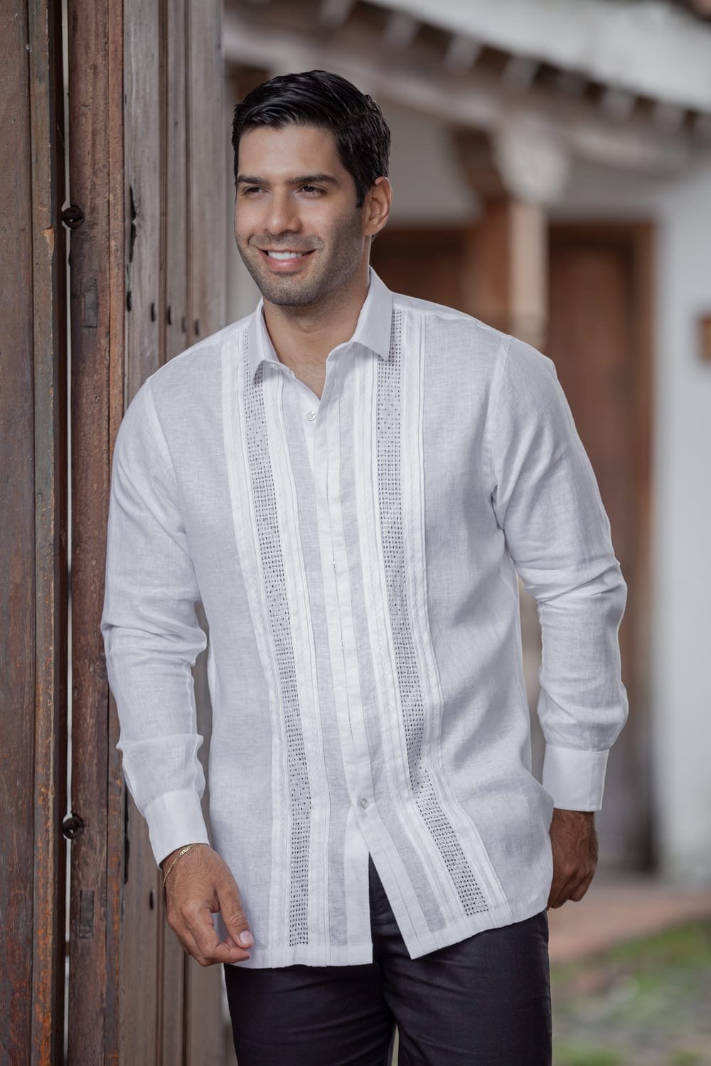 Guayabera 100% Lino Pureza Colombiana 4 Guayabera 100% Lino Pureza Colombiana - Imagen 4