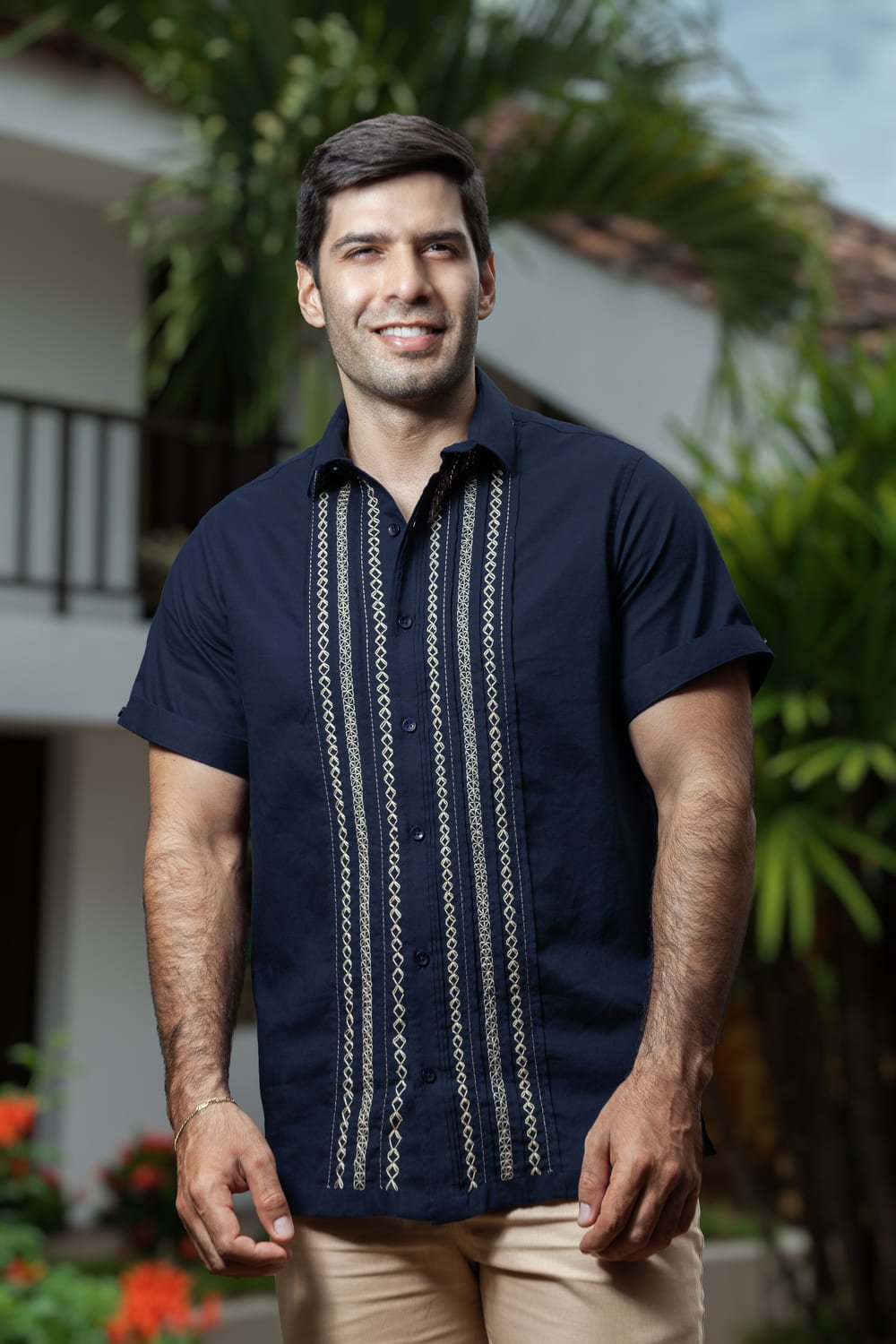 Camisa Artesanal para Evento Nocturno Color Azul Navy 1 Camisa artesanal para Evento Nocturno