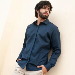 Camisa Basica Manga Larga 100% LINO MANZUR - FRIXIO