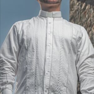Guayabera Blanca Calada CLERIMAN - Colección 2025 - FE CLERIMAN - FRIXIO